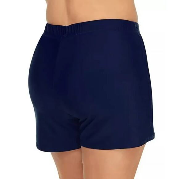 Island Escape Navy Blue Swim Bottom Shorts Plus 16W Beach Pool Vacation - Picture 10 of 10